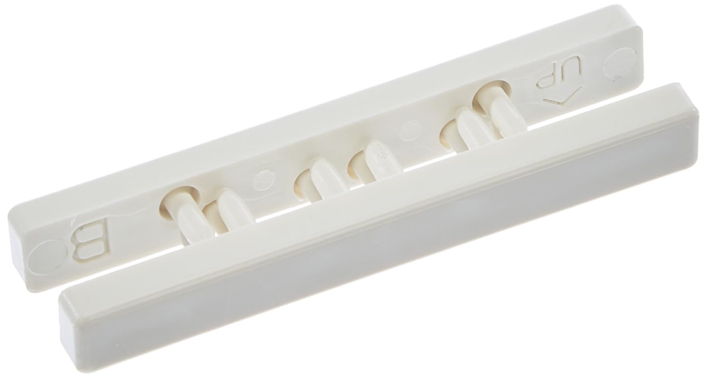 Gardinia 2 x White Plastic 2 Track Aluminium Curtain Track End Caps