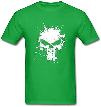 huaxian Mens 100% Cotton Punisher Skull t-shirt