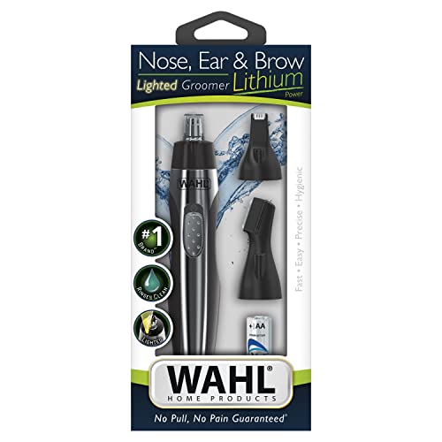 Wahl Lithium Powered Lighted Ear, Nose, & Brow Trimmer Painless