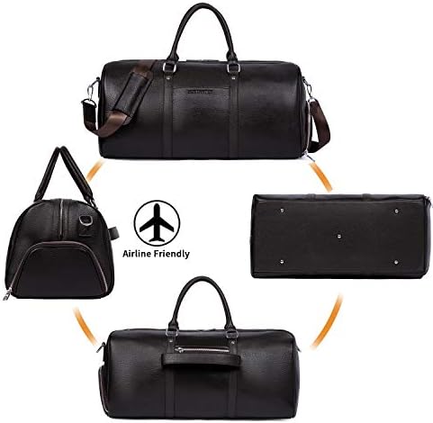 BOSTANTEN Genuine Leather Duffel Bag Travel Weekender Overnight Gym Sports Luggage Tote Duffle Bags For Men (Coffee-large) 3 BOSTANTEN Genuine Leather Duffel Bag Travel Weekender Overnight Gym Sports Luggage Tote Duffle Bags For Men (Coffee-large)