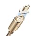 Magnetic Android Charging Cable, VOLADOR Micro USB High Speed Charge Cable USB Sync Cable with Metal Plug and Magnetic Design for Android Cellphones(Gold)