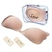 Fetoo® Womens Reusable Invisible Strapless Backless Self Adhesive Wing Shape Bra (A, Nude Wing)