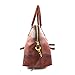FRYE Ring Dome Satchel Handbag With Sling, Cognac Brown Leather, Medium