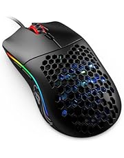 Glorious Gaming Mouse - Model O Minus 58 g Superlight Honeycomb Mouse, Mouse with Lights -Matte Black Mouse, USB Gaming Mouse