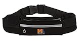 Running Belt Waist Pack By HAILING, Waterproof Fanny Punch Bag, Compatible With Smartphones - iphone 7S/7/6/6S Plus, Samsung Galaxy, Men and Women Ideal for Workout Walking and Hiking(Black)