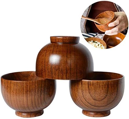 Soup - Durable Japanese Style Wooden Bowl Soup Salad Rice Noodles Bowls Natural Wood Eating - Sandwich Spoons Basket Recipe Spout Envelopes Stainless Decor Tear Soups Dish Lunch Kids Dehydrated