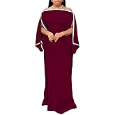 Afrilisco African Satin Long Dresses for Women Wedding Dashiki Outfits Elegant African Clothes Lady Evening Party Clothing