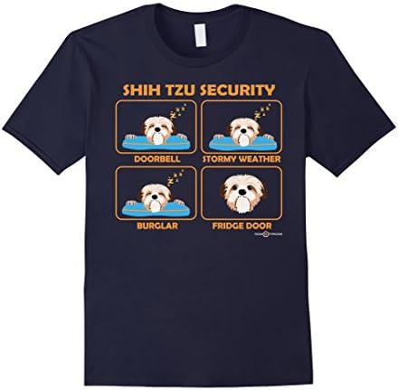 Mens Shih Tzu Shirt | Shih Tzu Security | Funny Shih Tzu gift XL Navy
