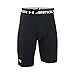 Under Armour Boys' HeatGear Armour Fitted Shorts – Long, Black /White, Youth Large