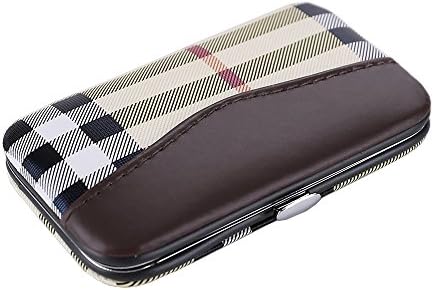 Tekmun Hygiene Nail Kit Easy to Organize in Travel, Classic Plaid Edition