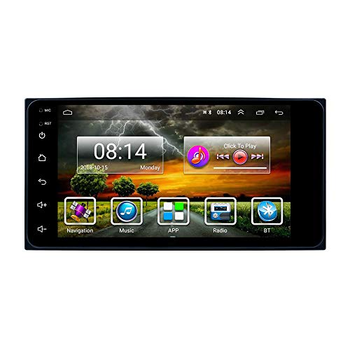 Android 6.0 Double Din Car Stereo 7 inch Touch Screen Car Audio Multimedia Car Radio GPS Navigation MP5 Player with Bluetooth,WiFi,USB,AUX,SD,AM/FM,DVR Input,Mirror Link,with Backup Camera for Toyota
