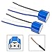 Socket H4 Wiring Harness HB2 9003 Pigtail Heavy Duty 14AWG Ceramic Plug Adapter Conversion Kit Auto Female Connector for Car Truck Boat Marine Fog Light Retrofit (Pack of 2)