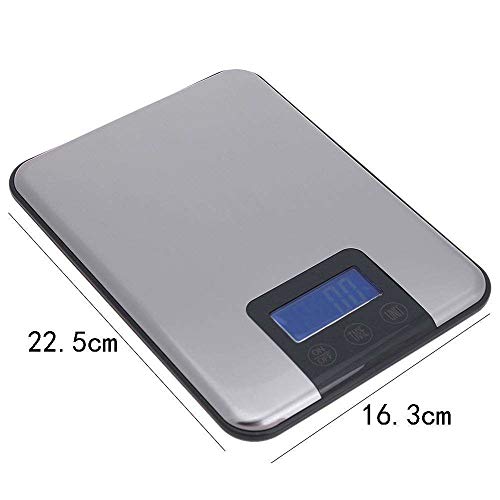 Digital Kitchen Scale Multifunction Food Scale, Miya 15G/1g Touch Button Electronic Scale Ultra Slim with LCD Display 33lb/15kg Precision Baking & Cooking Scale Stainless Steel Cooking Measure Tools