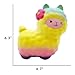 Bestkiy 3 PCS Jumbo Squishies Slow Rising Deer Cake,Rainbow Sheep,Pink Owl Set Kawaii Squishy Cream Scented Squishy Toys Decompression Stress Relieve for Kids and Adults