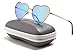 Women Metal Heart Shaped Metal Frame Mirror Lens Cupid Retro Sunglasses