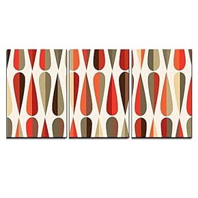 wall26 - Retro Style Seamless Pattern - Canvas...