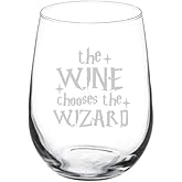 MIP Wine Glass Goblet Gift The Wine Chooses The Wizard (17 oz Stemless)