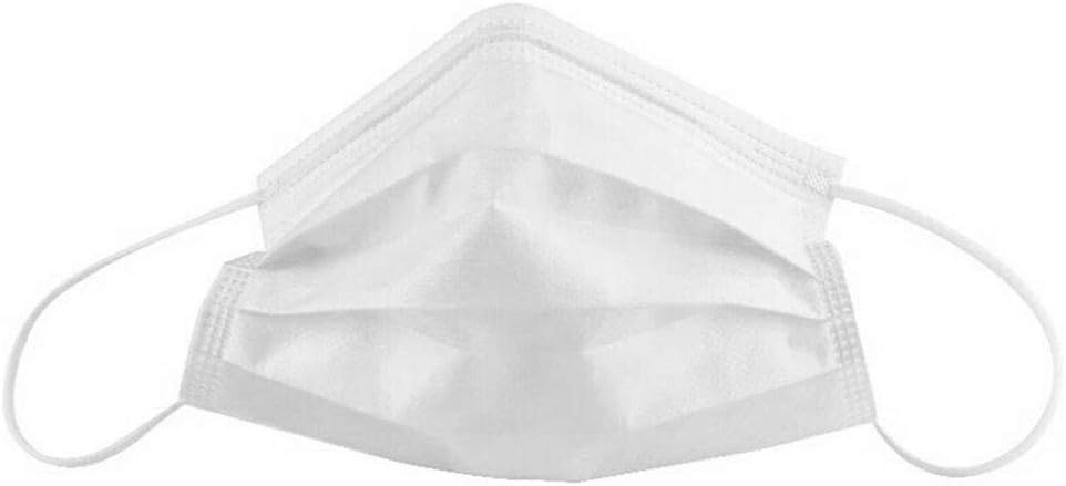 JUMINE 200 Piece Mouthguard Mask Disposable Masks with Surgical Dust Filter Ear Loop Against Salon Nose Mouth Flu Face Mask Breathable Dust Cover Mask(White)