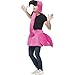 Smiffys - 26392 - Adult Pink Flamingo Costume - Size - One Size