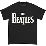 Beatles Men's Solid Logo Slim Fit T-Shirt Black 2XL