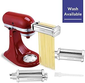 Amazon.com: 3 Piece Pasta Roller and Cutter Attachment e for KitchenAid