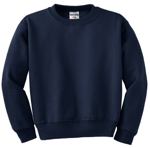 JerzeesYouth NuBlend Crew Neck Sweatshirt 562B Chocolate