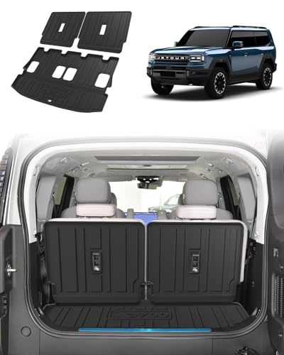 CMPCTR TPE Trunk Mat Compatible with Jetour G700 2025 2026 6Seats Rubber Heavy Duty The Third Row Seat Back Cushion Trunk Liners Cargo Mat Boot Liner 3D All Weather Waterproof G700 Accessories
