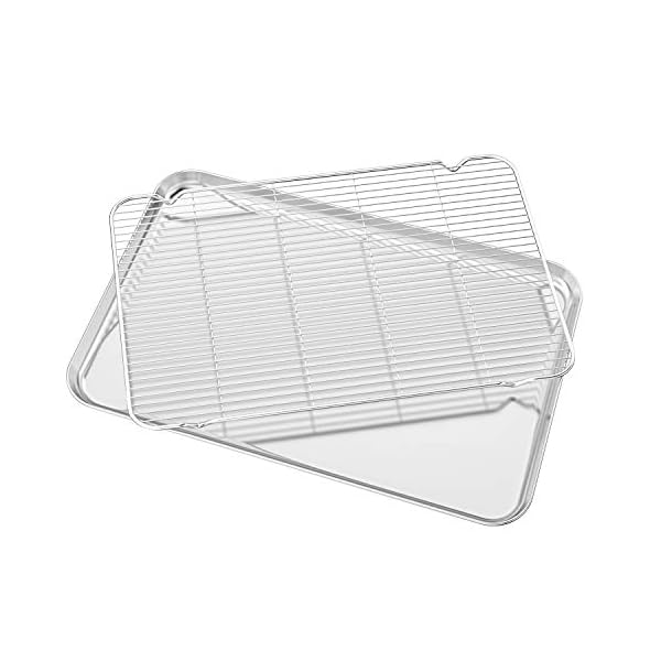 Baking Sheet with Rack Set, Cookie Sheet with Cooling Rack for Cooking