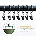 Rose Home Fashion 36 Pack, 1.26 inch Curtain Clips, Curtain Rings, Curtain Rings with Clips, Curtain Clip Rings, 1.26 inch Interior Diameter-Black