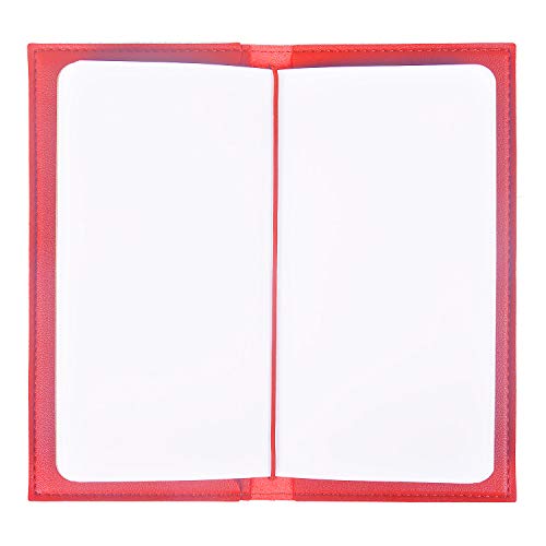 Larcenciel Hardcover Travel Notebook Refillable Journal Diary Jotter Organizer, Lined Blank Leather Writing Diary w/ 3 Inserts Pocket Card Holder Memo Notepad, 8X4.1 inch (Red)
