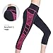 picotee Capri Leggings with Pockets for Women Mesh Camo Leggings Active Yoga Pants High Waisted Black Rose Red Medium