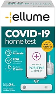 Ellume COVID Test Kit, at Home COVID-19 Home Test Kit, Rapid Antigen Self Test, Results in 15 Minutes to Your 