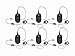 6 Motorola CLP1010 Two Way Radio Walkie Talkies with PTT Earpieces