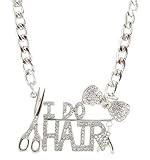 Silvertone Bow Tie & I Do Hair Pendant with a 22 Inch Adjustable Link Necklace