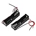 ProTechTrader 2pcs Spring Clip Black Plastic 1 x 1.5V AA Battery Case Holder