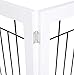 Internet’s Best Traditional Wire Dog Gate | 4 Panel | 30 Inch Tall Pet Puppy Safety Fence | Fully Assembled | Durable MDF | Folding Z Shape Indoor Doorway Hall Stairs Free Standing | White