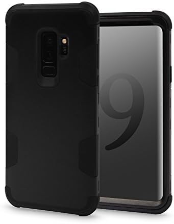 Galaxy S9 Plus Case Slim Heavy Duty Protection Scratch Resistant Hard Cover Full-body Rugged Black Bumper Cases for Samsung Galaxy S9+ 2018 Release