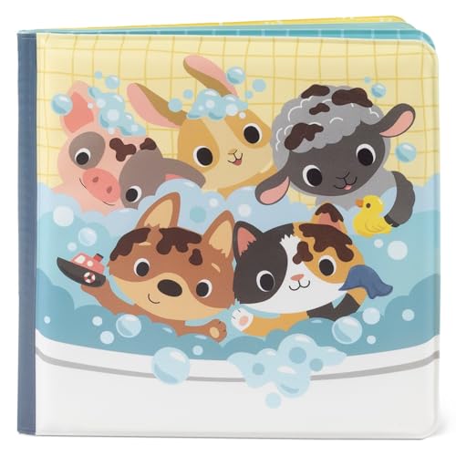 Tiger Tribe: Messy Farm Magic Bath Book - 8pg Soft Waterproof Animal Book, Mud Magically Fades in Warm Water, Reusable, Kids, Toddler, Baby Ages 6mo+