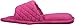 Beverly Rock Womens Quilted Terry Open Toe, Slide Scuff House Slipper (Pink) L