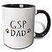 3dRose GSP Dog Dad Mug, 11 oz, Black