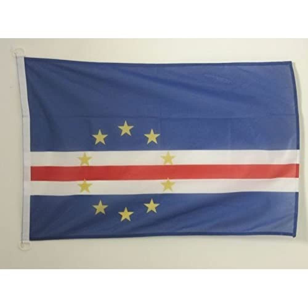 AZ FLAG - Cape Verde Nautical Flag - 18'' x 12'' - For Outdoor and Boat - Cape Verdean Banner Knitted Polyester with Two Plastic Rings - Vivid Colors - 12x18 in - 45x30 Cm — image 1