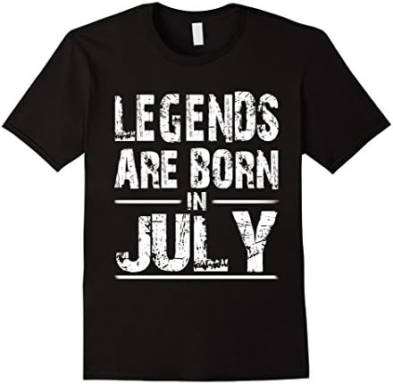 Men's Legends Are Born In July T-Shirt Large Black