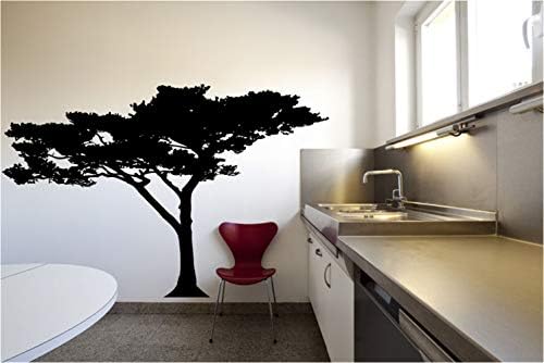 iopada Wall Stickers Art Decor Vinyl Peel and Stick Mural Removable Decals Inspired Tree African Baobab Tree Silhouette for Living Room or Bedroom Home Decor