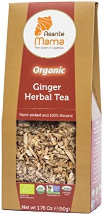 PREMIUM Organic, Non-GMO Herbal Tea: GINGER Herbal Tea - Relieves Nausea, Eases Digestion, Reduces Bloating