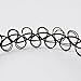 JANE STONE Choker Black Stretch Gothic Tattoo Henna Necklace (Black)