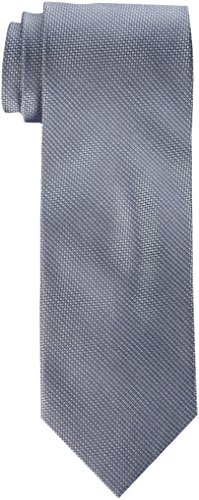Calvin Klein Men's Steel Micro Solid B Tie, Silver, One Size