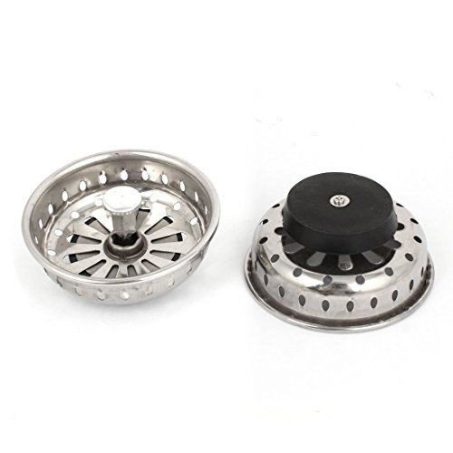 uxcell 2pcs 3.2" Dia Water Drain Disposal Sink Basin Strainer Disposal Stopper
