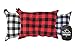 Big & Cozy Camp Pillow | Extra Large 20 in. by 14 in. Inflatable Travel / Camping Pillow with Soft Microfiber Flannel | The Big Ezzz by Relentless Recreation - Red Flannel