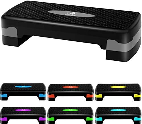 TNP AccessoriesAdjustable Aerobic Step Exercise Stepper Cardio Yoga Workout Fitness Gym Machine Step Platform