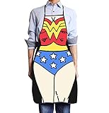 Starixx Funny Kitchen Apron, Cooking and Grilling with Superman, Batman, Wonder Woman or Captain America